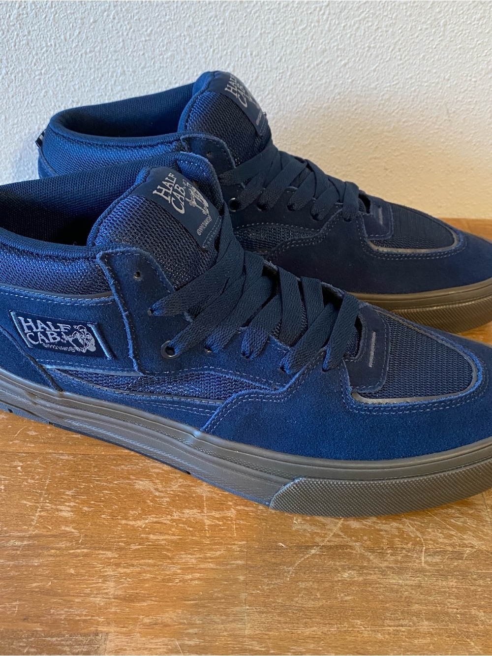 Vans Half Cab Waffle Cup Navy Blue Suede Stash Pocket - Size 11.5